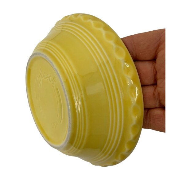 Vintage Fiesta Sunflower Yellow Pie Baker Small Ceramic Bowl 6" GUC 7588 - Picture 2 of 4